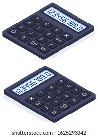 Modern Calculator vector isometric illustration. 