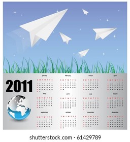 modern calendar for 2011.