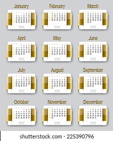 Modern Calendar for 2015.
