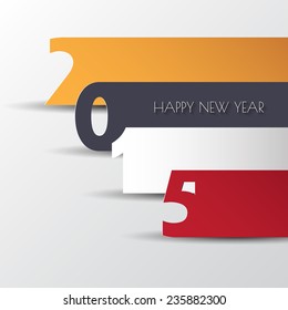 Modern calendar 2015 in color paper style. Vector/illustration . 