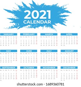 Modern Calendar Design on White Background
