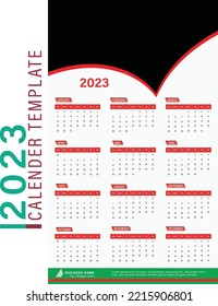 Modern calendar design Template 2023