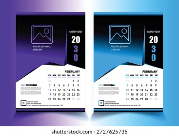exemplo exclusivo de design de calendário moderno