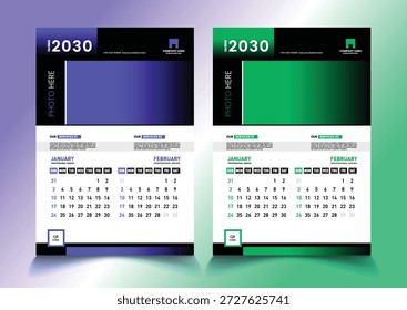 exemplo exclusivo de design de calendário moderno