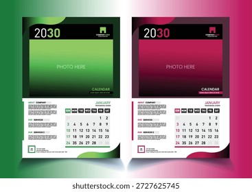 Muestra única de diseño de calendario moderno