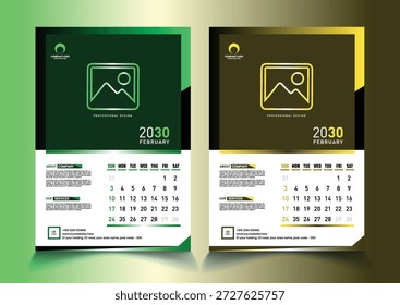 exemplo exclusivo de design de calendário moderno