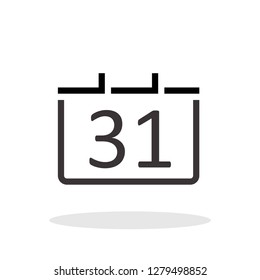 Modern calendar icon in flat style. Calendar symbol for your web site design, logo, app, UI Vector EPS 10.