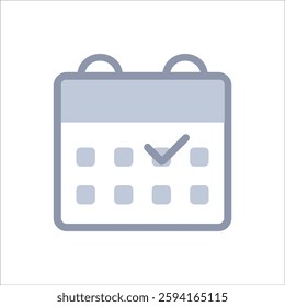 Modern calendar icon, great for scheduling apps and productivity tools.