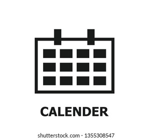 Modern calendar icon vector on white background 