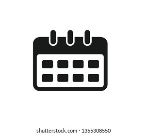 Modern calendar icon vector on white background 