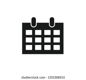 Modern calendar icon vector on white background 
