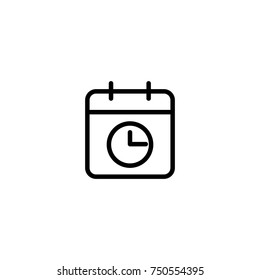 Modern calendar line icon. Premium pictogram isolated on a white background. Vector illustration. Stroke high quality symbol. Calendar icon in modern line style.