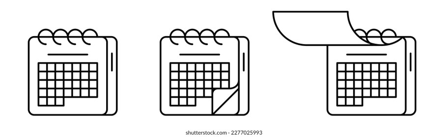 Modern Calendar line icon vector illustration