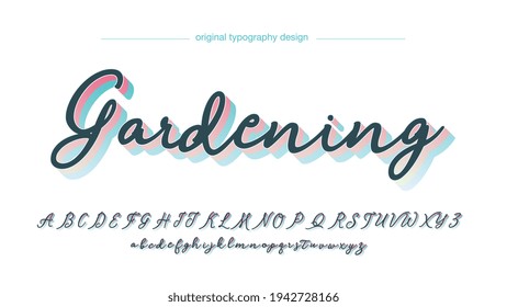 Modern Calligraphy 3D Artistic Font Typography