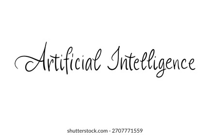 Modern Calligraphy Artificial Intelligence Hand Lettering Text Vector