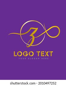 Una caligrafía moderna con elegantes swaps letra tipo de letra modelo de logotipo Z, logotipo vector para identidad empresarial y de empresa 