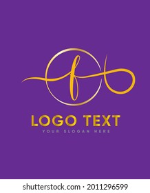 Una caligrafía moderna con elegantes swaps letra tipo F plantilla de logotipo, logotipo vectorial para identidad empresarial y de empresa 
