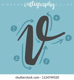 Modern Calligraphy Guide : Vector Illustration