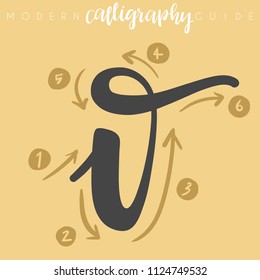 Modern Calligraphy Guide : Vector Illustration