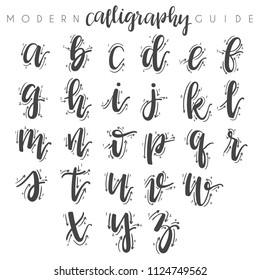 Modern Calligraphy Guide Vector Illustration Stock Vector (Royalty Free ...