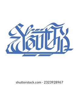 Modern Calligraphy Lettering Text of Youth ,good for graphic design resouces, events, posters, tempates, prints, posters, and more.