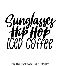 Modern calligraphy quotes about coffee. Vintage coffee objects set with handwritten phrases.