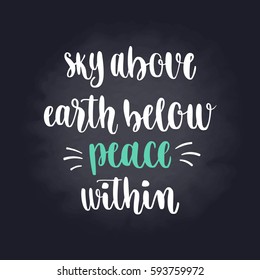 Modern calligraphy style inspiration yoga phrase. Hand drawn design elements and motivation quote. Vector illustration for print on T-shirt and bags, yoga studio and fitness club posters.