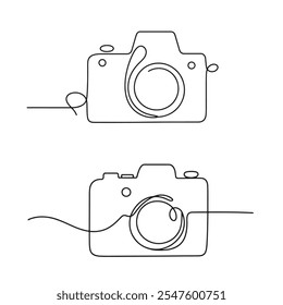 Moderne Kamera Continuous Line Art 