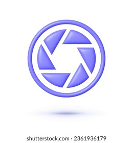 Modern camera diaphragm 3d, great design for any purposes. Vector illustration design