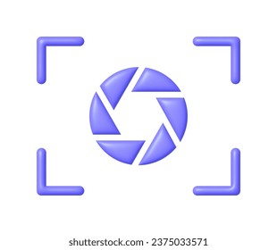 Modern camera diaphragm 3d, great design for any purposes. Vector illustration design