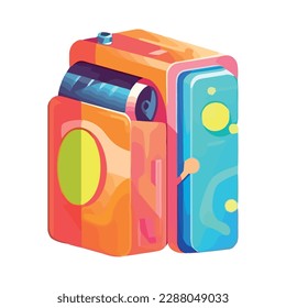 Modern camera equipment captures creative photography themes isolated