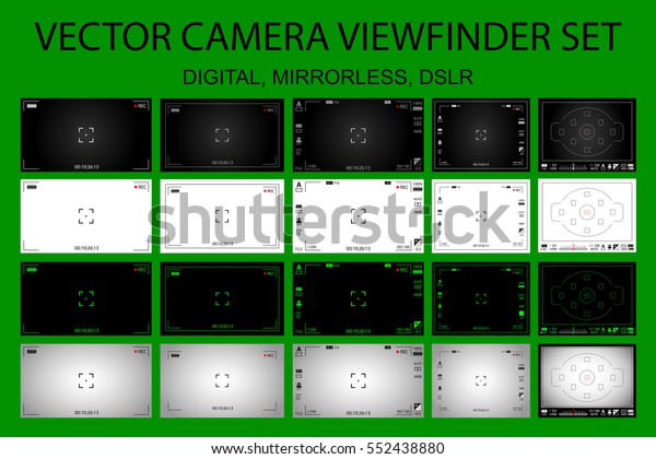 Modern camera focusing screen with settings 20 in 1 pack - digital ...