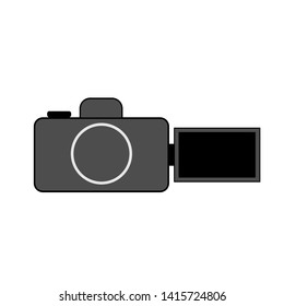 modern camera with a folding screen for vlog.
