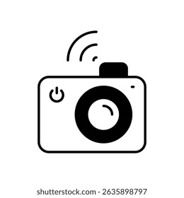 Modern Camera Icon vector stock illustration
