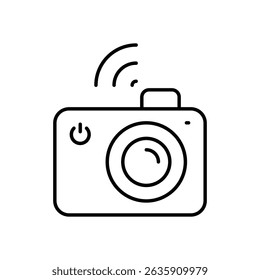 Modern Camera Icon vector stock illustration