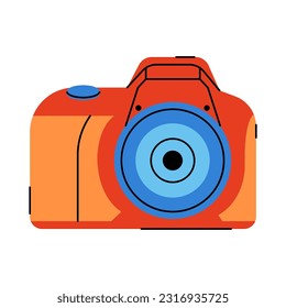 Modern camera isolated on white background.
