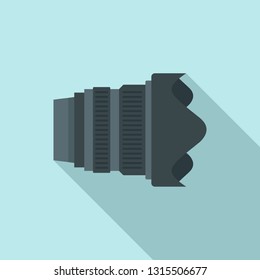 Modern camera lens icon. Flat illustration of modern camera lens vector icon for web design