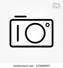 Modern Camera Line Icons for UI/UX Design