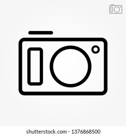 Modern Camera Line Icons for UI/UX Design