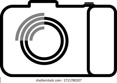 modern Camera Logo and Wifi 