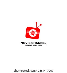 Modern Camera and movie Logo Design, template vector illustration - Vector