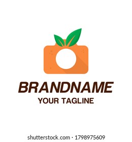 Vector de diseño de logotipo naranja de cámara moderna EPS 10