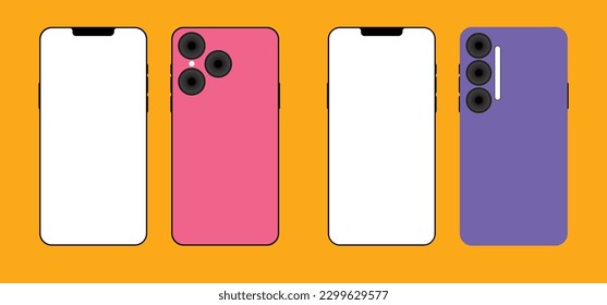 Modern Camera Phone Vector Mockup