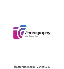 Modern Camera Photo Logo Template Design Vector, Photography template