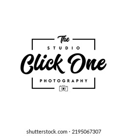 Modern Camera Photography Logo Design Template