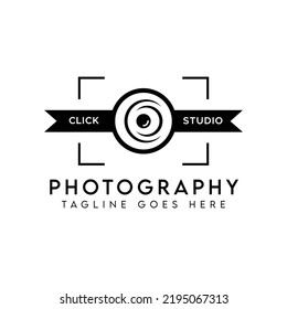 Modern Camera Photography Logo Design Template