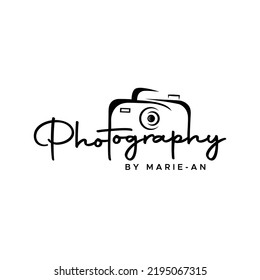 Modern Camera Photography Logo Design Template