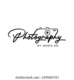 Modern Camera Photography Logo Design Template Stock Vector (Royalty ...