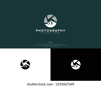 Modern Camera Photography Logo Design Template