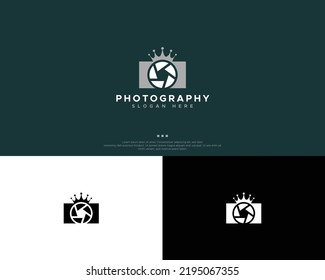 Modern Camera Photography Logo Design Template